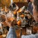 A person pouring whiskey at a bar into a glass with ice